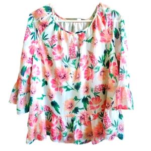 St. John's Bay floral ruffle top